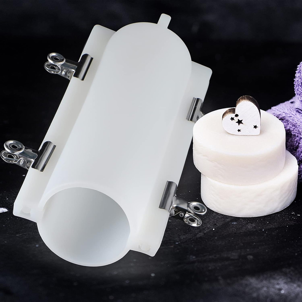 Candle Supplies Wholesale - Grote cilindrische zeepvorm met clips, 1000ml