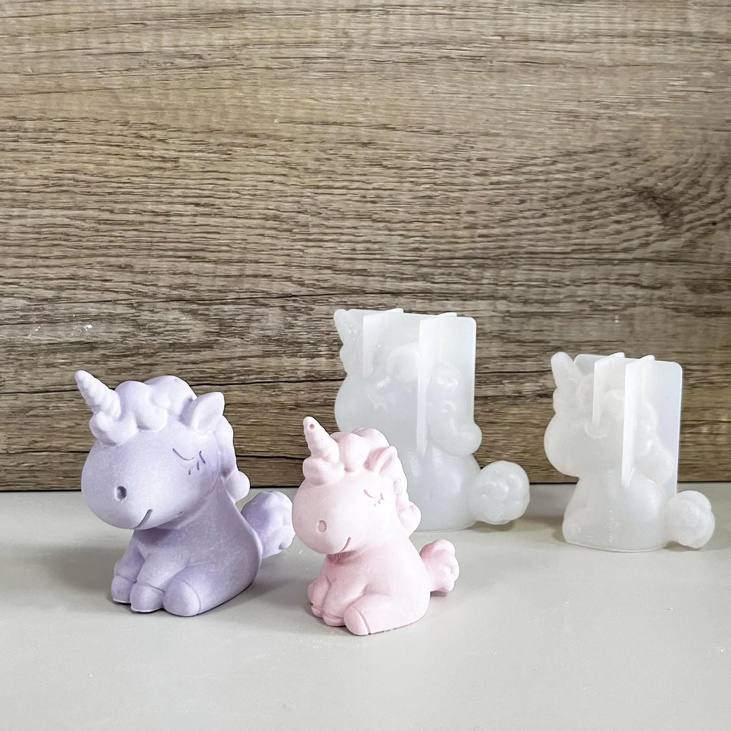 Candle Supplies Wholesale - 3D Geometrische Siliconen Eenhoorn Kat Herten