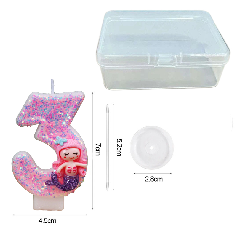 Creatieve roze zeemeermin 0-9  - Candle Supplies In recensie en prijs