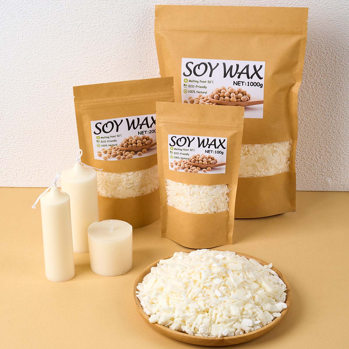 1 pond zuiver witte sojawas vo - Candle Supplies Wholesale recensie en prijs