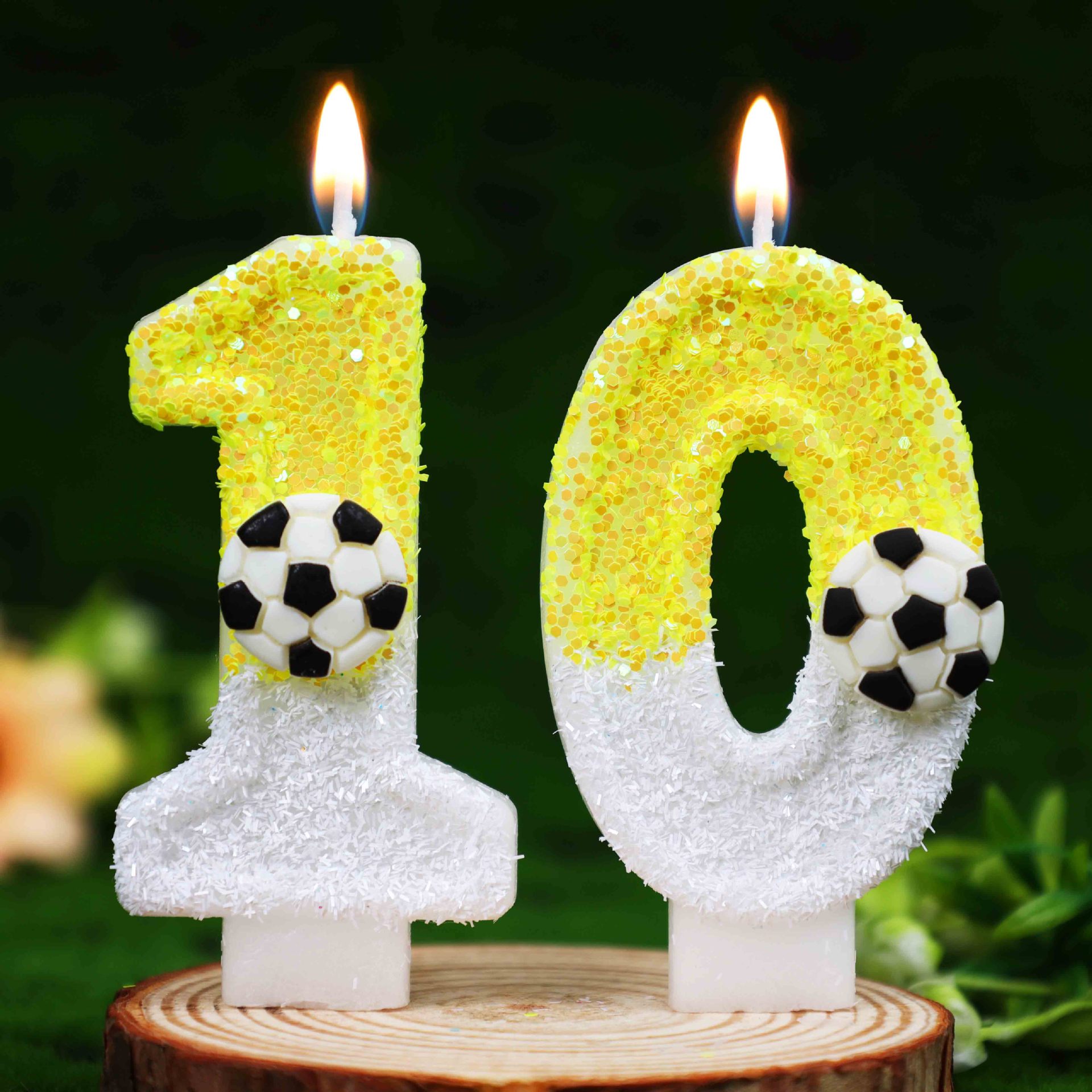 Geel-witte pailletten sport vo - Candle Supplies In recensie en prijs