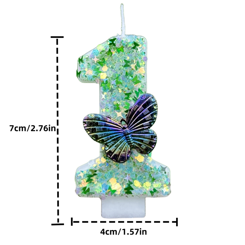 1Pc Groene Pailletten Nummer 0 - Candle Supplies In recensie en prijs