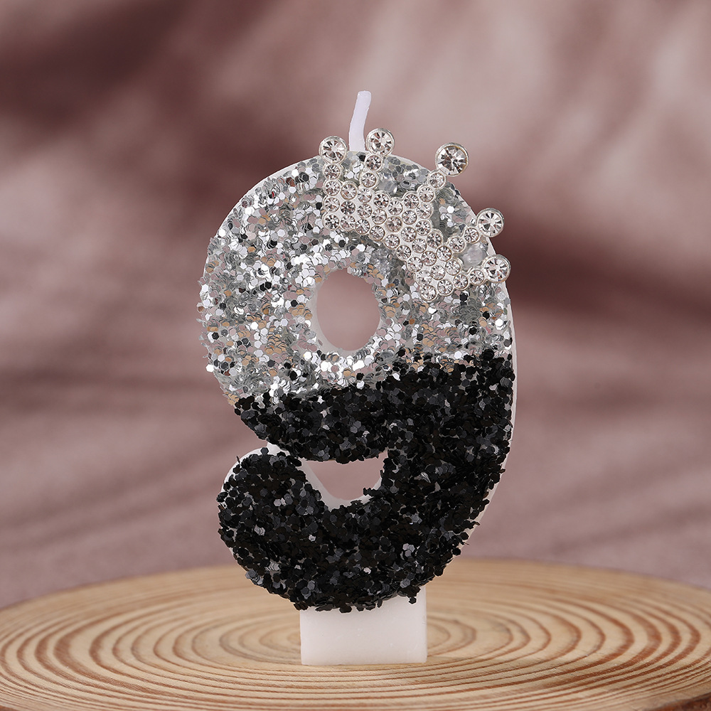 Zwart-zilveren gradiënt kroon  - Candle Supplies In recensie en prijs